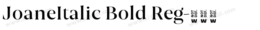 JoaneItalic Bold Reg字体转换